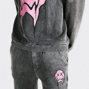 Survêtement décontracté d'hiver pour homme avec logo personnalisé imprimé sur écran, en tissu extensible 100% polyester, léger, entièrement personnalisable - Product Image 3