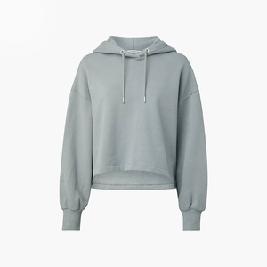 เสื้อฮู้ดครอปพิมพ์ลายโลโก้ด้านหน้าสำหรับผู้หญิง ฤดูหนาว ผ้าฝ้าย 100% สไตล์สตรีทแวร์ ลำลอง แฟชั่น สวมใส่สบาย ขายดี ปี 2025 - Product Image 4