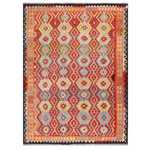 Alfombra Kilim de Maimana, Afganistán, 342 x 259 cm, Alfombras y Juegos de Alfombras - Product Image 1