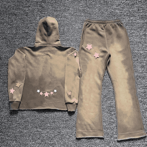High Quality 100% Cotton Terry Flare <b>Sweatpants</b> and Hoodie Set Acid Washed <b>Oversized</b> Tracksuit for Men Breathable for Winter - Product Image 2