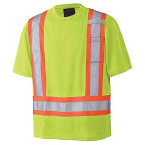 Nueva llegada de los hombres Hi Vis camisetas ropa a granel OEM manga corta más vendido reflectante invierno ropa de trabajo de alta visibilidad camiseta - Product Image 6