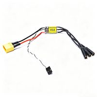 Apisqueen ESC de 7.4V a 22.2V 45A para Control Bidireccional de Motor 1:1 para Vehículos RC, Propulsor Subacuático, Drones Personalizados, Autos de Carreras