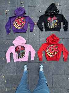 เสื้อฮู้ดบ็อกซี่เอวลอยแบบกำหนดเอง500มีฮู้ดสไตล์บ็อกซี่ผ้าคอตตอนสีพื้น - Product Image 5