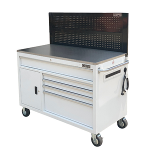 Gabinete de herramientas 5 cajones Blanco en gabinete de herramientas Ruedas Taller Almacén Usado Gabinete de almacenamiento de herramientas de la más alta calidad - Product Image 6