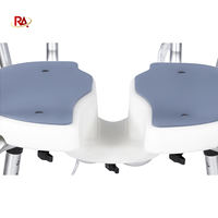 Chaise de douche médicale 3D en forme de U, classe II, réglable en hauteur, siège de bain avec double repose-pieds, design léger, capacité 126 kg, pour personnes âgées