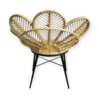 Chaise en rotin tressé à motif paon pour l'intérieur de la maison, salon, vente en gros