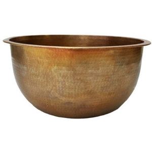 Bol en cuivre de forme ronde fabriqué à la main de qualité supérieure avec finition martelée pour une utilisation en cuisine pour l'exportation mondiale - Product Image 4