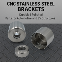 Supports en acier inoxydable CNC avec usinage par électroérosion à fil et brochage, pièces polies durables pour les structures automobiles et de véhicules électriques