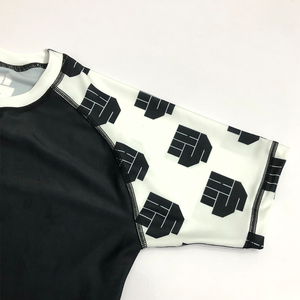 Camiseta de compresión personalizada OEM BJJ Rash Guard 100% algodón de manga larga para hombre con impresión de transferencia de calor - Product Image 2