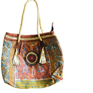 Bolso de mano indio hecho a mano de lujo con bordado Vintage, bolso Banjara de algodón bohemio para mujer, geométrico para compras nocturnas - Product Image 2