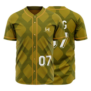 Maillots de baseball personnalisés W4G pour hommes imprimés personnalisés, respirants, évacuation de l'humidité, grande taille, bas prix, livraison sans tarif - Product Image 3