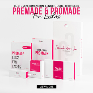 Charmlash promade Lash EXTENSION แฟนๆหลวมโปรโมชั่นพัดลมหลวมไม่มีสีฟ้าไม่เขียวเมก้าวอลลุ่มต่างๆ - Product Image 6