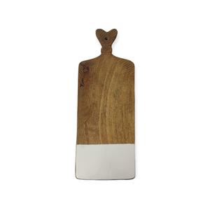 Planche à découper rectangulaire faite à la main en bois de manguier, planche à découper décorative en émail pour la cuisine en résine - Product Image 6