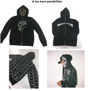 Sweat à capuche personnalisé en molleton épais pour l'hiver, style Y2K, logo 3D, pour homme, coupe ample, respirant, séchage rapide, polyester/coton - Product Image 5