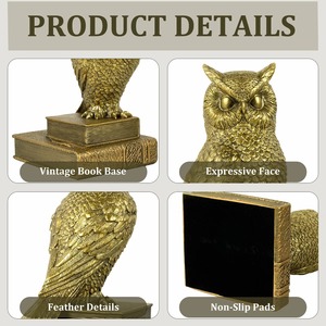 ชุดที่คั่นหนังสือสับปะรดสีทองสุดหรู2ชิ้นสำหรับโฮมออฟฟิศและการตกแต่งชั้นวางหนังสือที่มีสไตล์ทำด้วยมือจากอินเดีย - Product Image 5