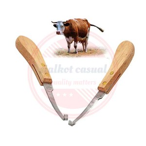 Couteau à sabot Couteaux vétérinaires à double tranchant pour droitier Manche en bois Couteaux à sabot à lame tranchante - Product Image 3