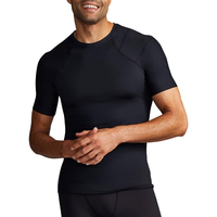 Capa Base de compresión térmica Slim Muscle manga corta Shapewear hombres Body Shaper camisa adelgazante Chaleco de barriga