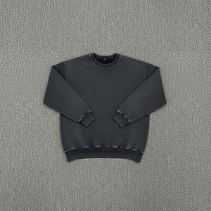 Sudadera con Cuello Redondo, Lavado Ácido, 100% Algodón, Informal, Venta Caliente OEM/ODM, Logotipo Personalizado en Relieve, Sudadera con Capucha y Sudadera - Product Image 6