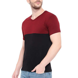 เสื้อยืดคอกลมแขนสั้นสำหรับผู้ชายเสื้อคอตตอน100% ระบายอากาศได้ดีดีไซน์ตามสั่งสไตล์ลำลองสีทึบ - Product Image 3