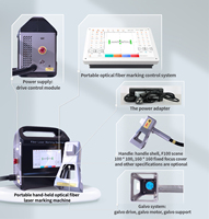 Nouvelle machine de marquage laser à fibre mini intelligente avec écran LCD 20W/30W/50W, prise en charge DXF, portable, refroidie par air, pour codage de logos et dates d'expiration
