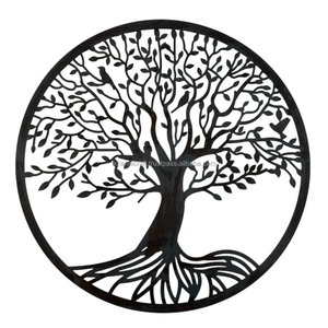 Handmade Customised Laser Cut Metal Tree Life Wall Art with Plant Pattern <b>Hanging</b> Home <b>Garden</b> Decor Modern design Ramadan - Product Image 1