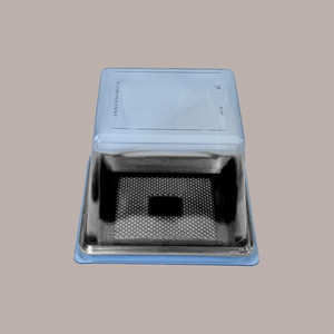 Medoro 50 pièces Plateau de service carré rigide en plastique noir 28x28 cm Code 09205 - Product Image 3