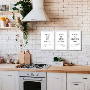 Juego de 3 Pósters de Canciones de Cocina de 20 x 30 cm para Decoración de Pared - Product Image 1