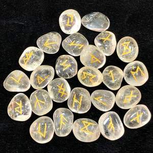 ชุดอักษรรูนคริสตัลแกะสลักตามธรรมชาติชุดอักษรรูนแบบนูนตามหลักฮวงจุ้ยสำหรับตกแต่งบ้าน - Product Image 4