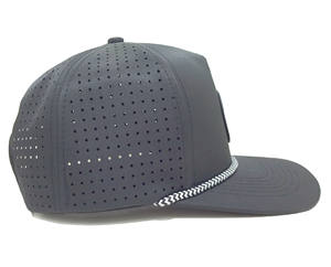 Gorras de béisbol con logotipo de goma de PVC personalizado con corte láser Sombreros de golf deportivos de 5 paneles de alta calidad con cuerda Hombres Sombreros impermeables para hombres - Product Image 4