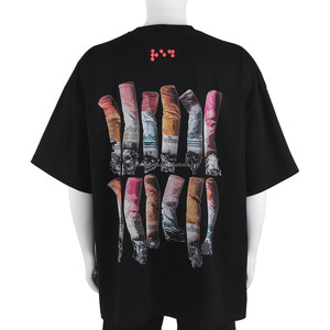 เสื้อคอเต่าพิมพ์ลายสกรีนผ้าฝ้าย 100% น้ำหนัก 220 กรัม แบบสั่งทำพิเศษ ระบายอากาศได้ดี สวมใส่สบายทรงหลวม ผ้าฝ้าย 95% ผสมใยสังเคราะห์ 5% สำหรับผู้ชาย - Product Image 2