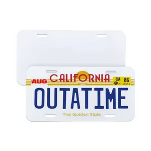 Wholesale In Stock Custom Sublimation License Plate Blank Flat Prints 6''*12'' Aluminium Car Sublimation License Plates