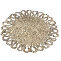 Nouveau tapis de pique-nique extérieur antidérapant en jute tressé à la main 2026, tapis de sol naturel tressé, tapis de zone, tapis de sol fabriqué au Bangladesh