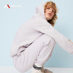 Sudadera informal con capucha para mujer, jersey de lana cálido con cremallera, tejido de punto transpirable de secado rápido para primavera y verano - Product Image 3