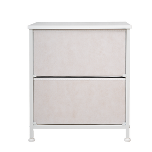 Modern Foldable 2-Drawer Dresser MDF Storage Cabinet Bedroom Organizer Wholesale - Product Image 3
