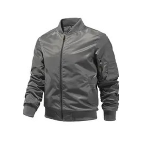 Best-seller Dernier design Blouson aviateur uni de haute qualité Blazer homme d'affaires personnalisé Blouson aviateur coupe-vent en satin pour hommes - Product Image 1