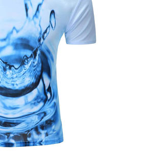 Camiseta de diseño de sublimación de agua al por mayor para adultos jersey de media manga regular camiseta ligera para hombres - Product Image 2