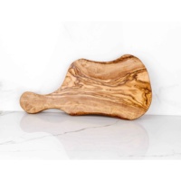 Planche à découper rectangulaire en bois d'olivier ArtisRaw, faite à la main, design rustique, écologique, durable, épaisseur 2,0 cm, qualité supérieure