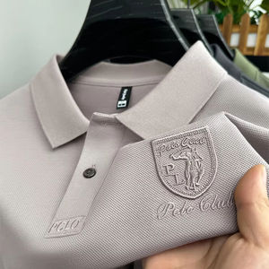 Venta al por mayor de polos de los hombres de negocios de marca Formal de alta calidad de algodón de manga corta de lujo de diseño polos para los hombres - Product Image 5