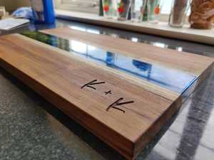 เขียงไม้มะกอกอีพ็อกซี่ทำจากเรซินปรับแต่งได้หรูหราถาดเสิร์ฟสำหรับห้องครัวและรับประทานอาหารที่ทันสมัย - Product Image 6