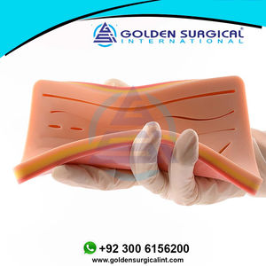 Herramientas para la práctica de la sutura Kit de piel del estudiante con almohadilla de entrenamiento de sutura de silicona 12 PCS Suturas - Product Image 4