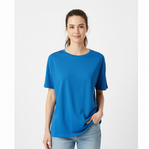 Camiseta básica de algodón para mujer, camiseta informal lisa de manga corta, camiseta de moda de verano suave y cómoda para uso diario al aire libre - Product Image 2