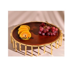 Premium Quality Round Shape <b>Cake</b> <b>Stand</b> Handmade Wood And Metal Chocolates Dessert <b>Stand</b> For Wholesale Supplier - Product Image 1