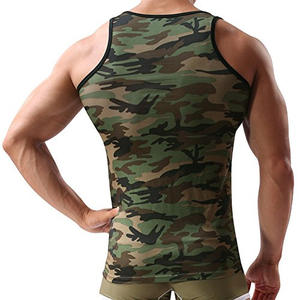 Débardeurs pour hommes en coton 100% tissé à séchage rapide, imprimés camouflage, respirants, sans manches, décontractés, pour la salle de sport, streetwear, vente en gros - Product Image 3