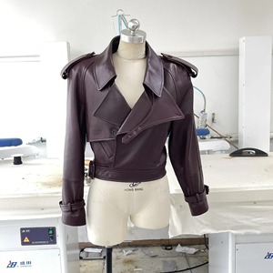 เสื้อผ้าหนังแกะแท้ทรงหลวมสำหรับผู้หญิงเสื้อผ้า2023หนังแกะแท้ระดับบนใหม่สำหรับฤดูใบไม้ร่วง - Product Image 1