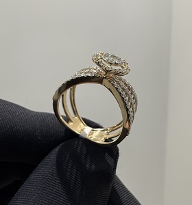 Bague pour femme en diamant naturel véritable en or massif 14K 18K avec taille ronde brillante certifiée par un tiers pour fiançailles ou cadeau - Product Image 2