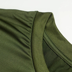 Conception de logo personnalisé SHERIFF Chemise de performance pour hommes Coupe ajustée Col rond manches courtes T-shirts unis décontractés vierges pour hommes - Product Image 5