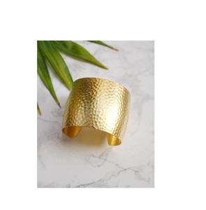 Bracelet de manchette en laiton plaqué or bijoux en acier inoxydable pour taille personnalisée prix bon marché avec utilisation manuelle pour échantillon gratuit - Product Image 3