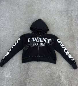 ชุดวอร์มผ้าปักพลอยเทียมสำหรับผู้ชายชุดวอร์มผ้าฝ้าย100% น้ำหนักเบาผลิตอย่างมืออาชีพ - Product Image 5