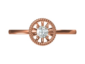 Meilleure vente Bague de fiançailles en diamant plaqué or rose 18 carats Design élégant Radiate Love Brilliance Certified IGI de haute qualité pour - Product Image 4