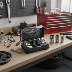 Facom 6-Piece Set of 1/2'' Long-Reach and Extra Long-Reach XZN Screwdriver <b>Sockets</b> - Product Image 3